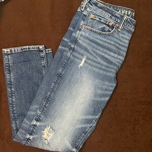 Mens blue jeans, American Eagle. Good condition- distressed jeans.